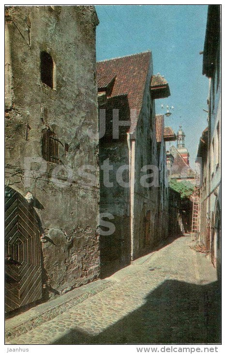 Warehouses in Sarkanas Gvardes street - Old Town - Riga - 1973 - Latvia USSR - unused - JH Postcards