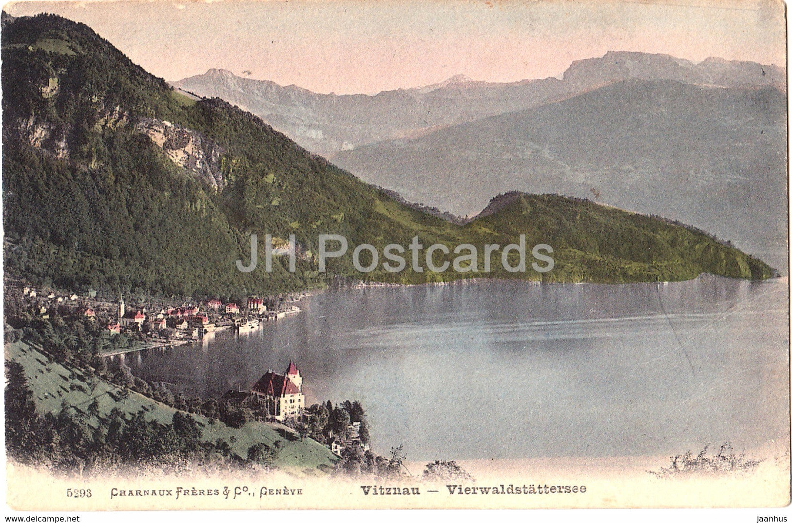 Vitznau - Vierwaldstattersee - 5293 - old postcard - 1907 - Switzerland - used - JH Postcards