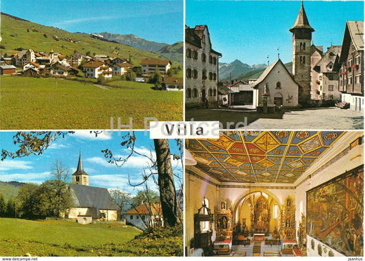 Villa - Val Lumnezia - gegen Morissen - Dorfplats - Talkirche Pleif - 5742 - Switzerland - unused - JH Postcards