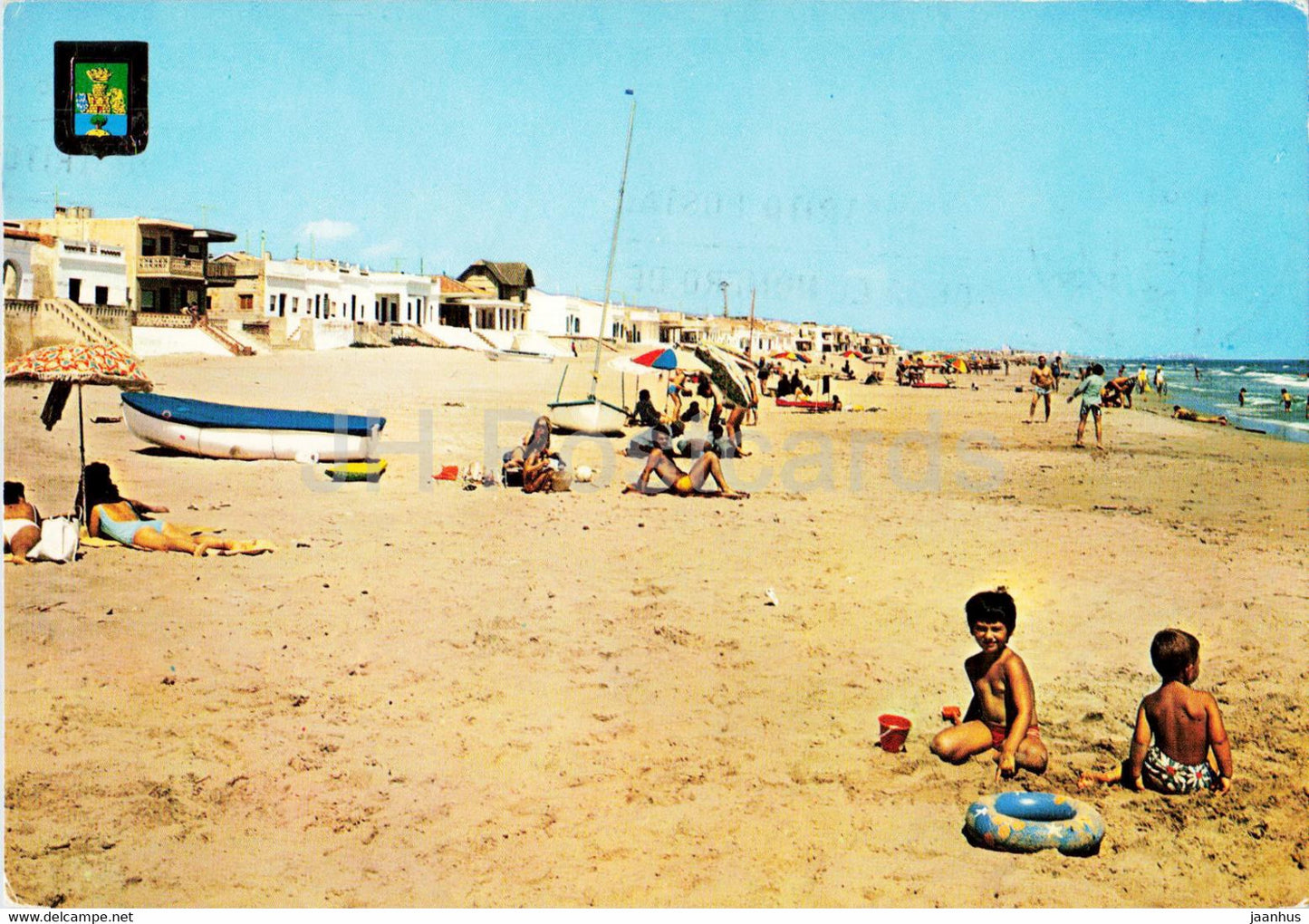 Oliva - Playa - beach - children - 10 - Spain - used - JH Postcards