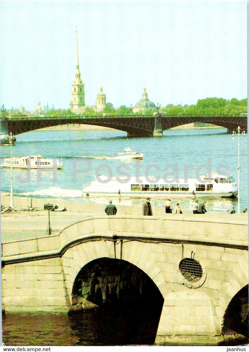 View of Peter and Paul Fortress - postal stationery - Leningrad - St. Petersburg - ship 1 - 1985 - Russia USSR - unused - JH Postcards