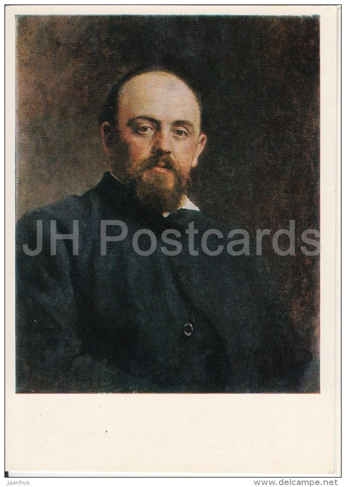 painting by I. Repin - Portrait of S. Mamontov , 1878 - man - Russian art - 1979 - Russia USSR - unused - JH Postcards