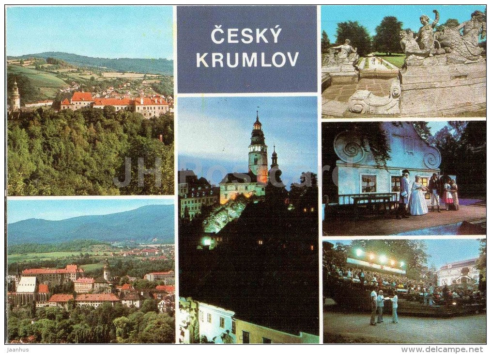 Cesky Krumlov - castle - theatre - performance - Czechoslovakia - Czech - used - JH Postcards