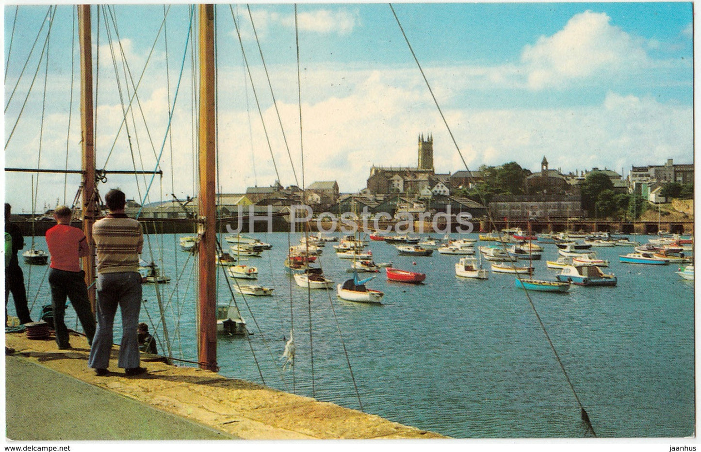 Penzance - The Harbour - boat - PLX 424 - 1985 - United Kingdom - England - used - JH Postcards