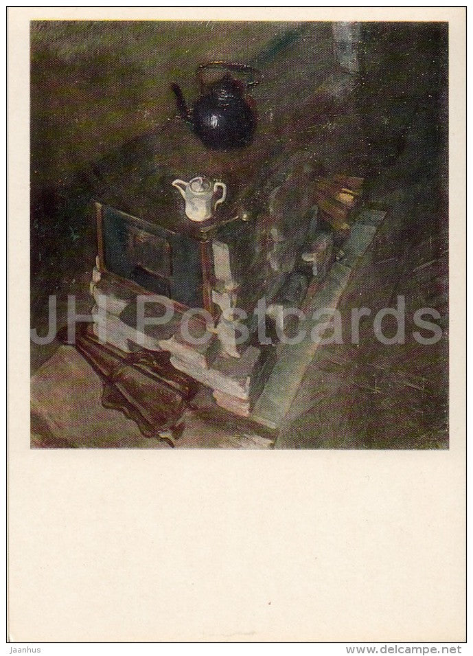 painting by S. Ryangina - Still Life with Kettle , 1923 - Russian art - 1982 - Russia USSR - unused - JH Postcards