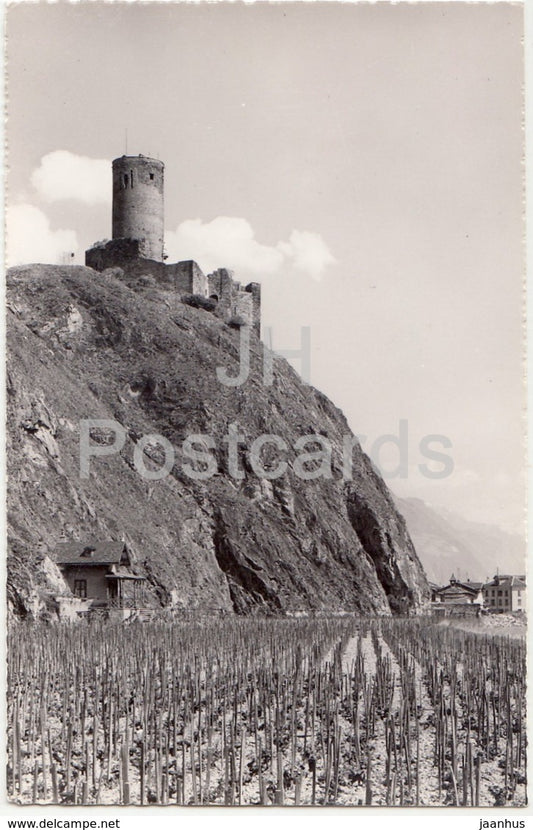 Martigny et le chateau de la Batiaz - castle - 6020 - Switzerland - 1958 - used - JH Postcards