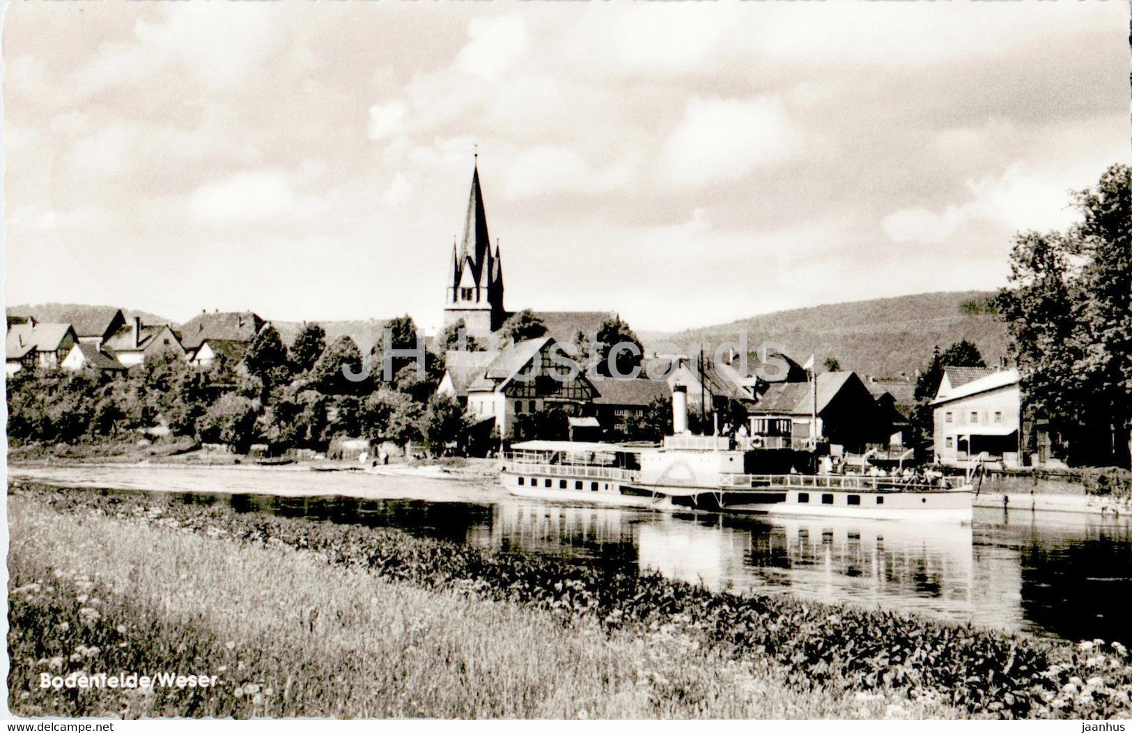 Bodenfeld - Weser - ship - Germany - used - JH Postcards