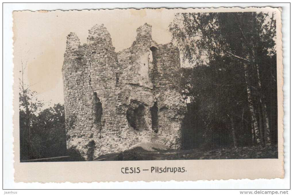 Castle ruins 1 - Cesis - Latvia - old postcard - unused - JH Postcards