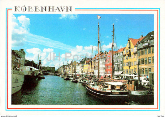 Copenhagen - Nyhavn - ship - Denmark - unused - JH Postcards