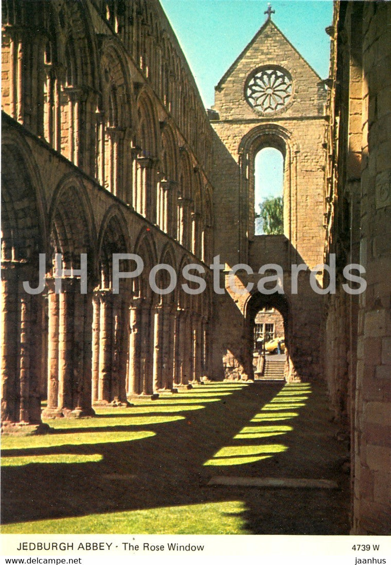 Jedburgh Abbey - The Rose Window - Scotland - United Kingdom - unused - JH Postcards