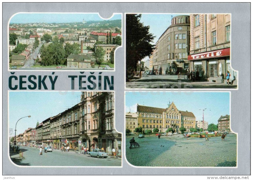 Cesky Tesin - architecture - town views - Czechoslovakia - Czech - used - JH Postcards