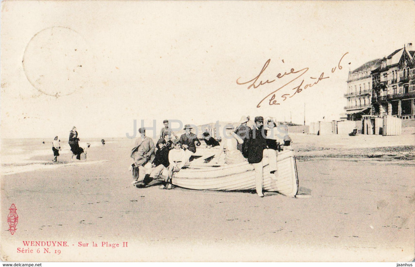 Wenduyne - Wenduine - Sur la Plage II - boat - 19 - old postcard - 1906 - Belgium - used - JH Postcards