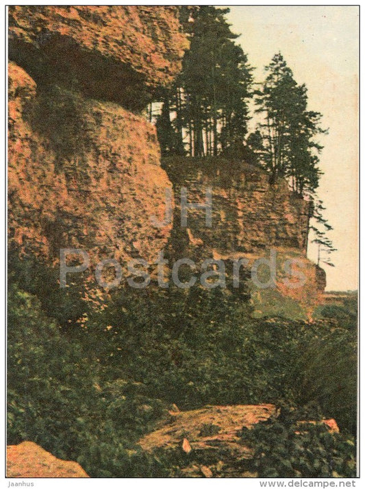 Crags near the Daugava river - Latvia USSR - unused - JH Postcards