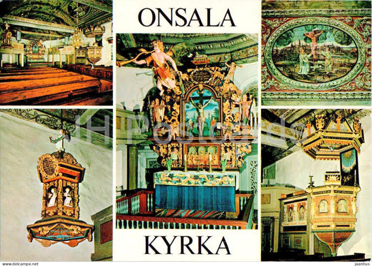 Onsala Kyrka - church - multiview - 10278 - Sweden - unused - JH Postcards