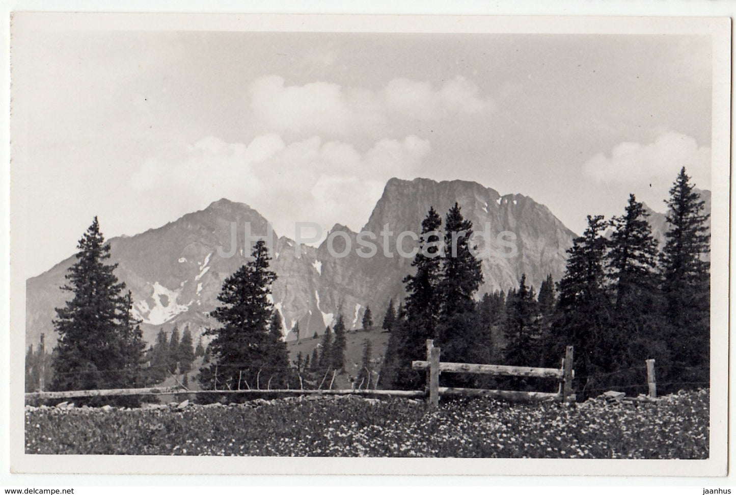 Kurhaus Strahlrufe - Blick gegen Sichelkamm u. Gamsberg - Switzerland - old postcard - unused - JH Postcards