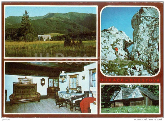 Rohace - Brestova - Orava village museum - Interior of house in Dolny Kubina - Czechslovakia - Slovakia - used 1979 - JH Postcards