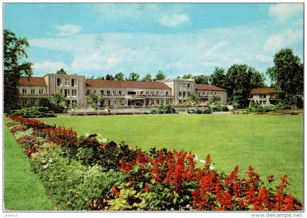 Bad Lippspringe - Kurhaus und Kursanatorium im Kaiser-Karls-Park - sanatorium - 1977 gelaufen - JH Postcards