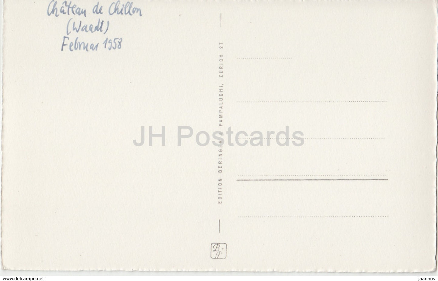 Chateau de Chillon - La Chapelle - 4154 - Switzerland - 1958 - used