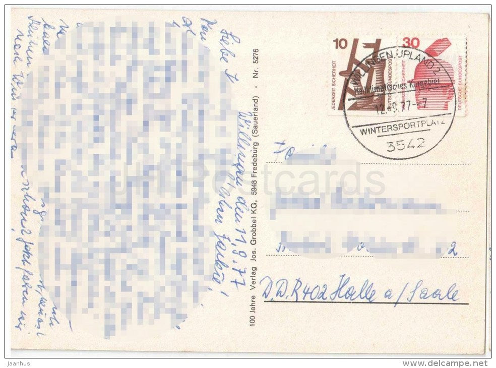 Die Möhnetalsperre - Durchbruch - Überlauf - Körbecke - Stockum - Germany - 1977 gelaufen - JH Postcards