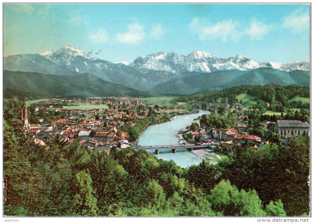 Bad Tölz mit Isartal - Bayerische Alpen - Germany - 1978 gelaufen - JH Postcards