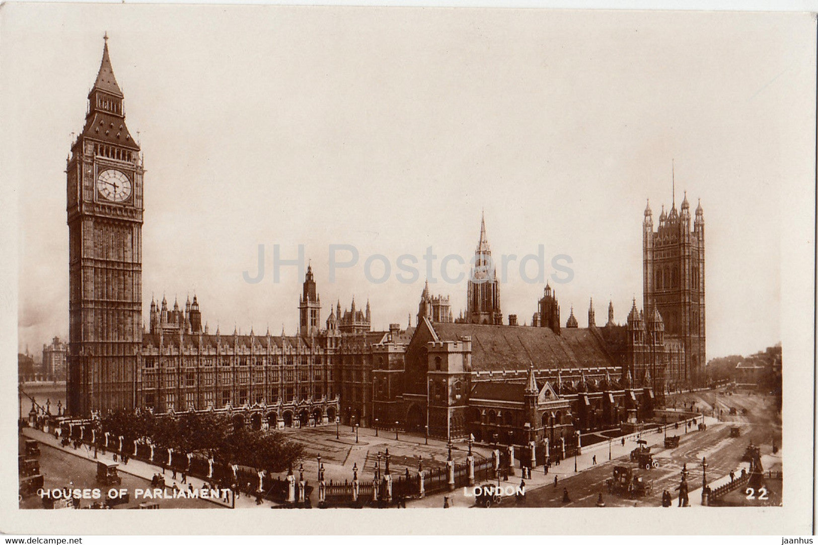 London - Houses of Parliament - 22 - old postcard - England - United Kingdom - unused - JH Postcards