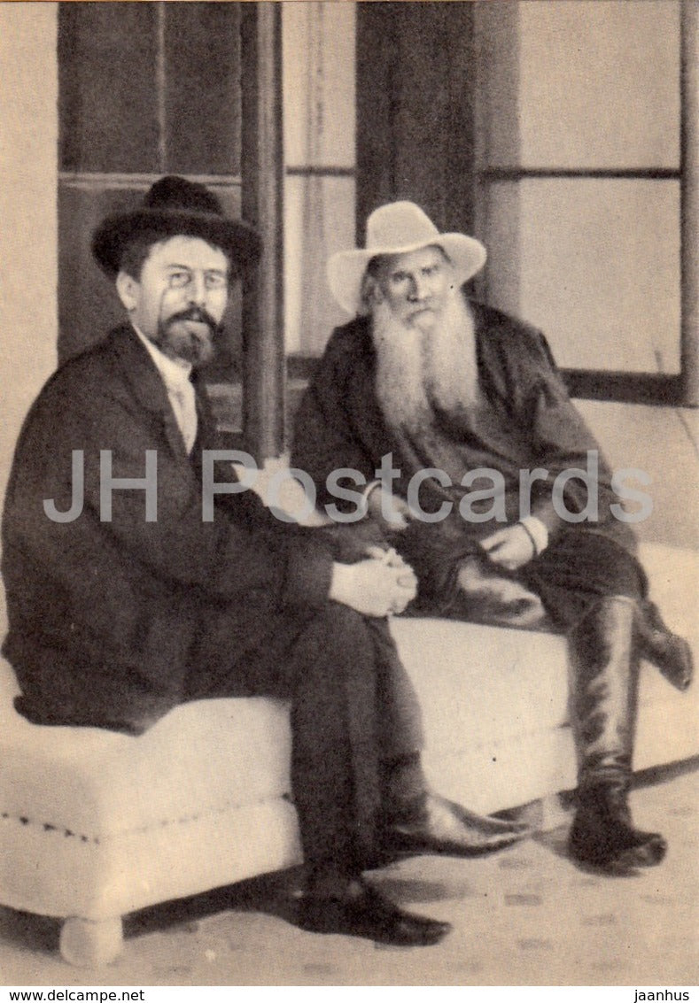 Russian Writer Leo Tolstoy - Chekhov Crimea 1901 - 1970 - Russia USSR - unused - JH Postcards