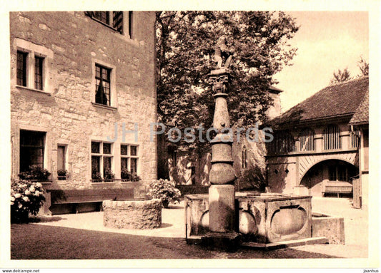 Schloss Kyburg - Schlosshof - castle - old postcard - Switzerland - unused - JH Postcards