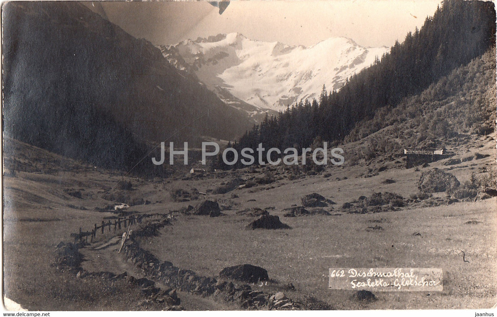 Dischmathal - Scoletta Gletscher - 1927 -  Switzerland - used - JH Postcards