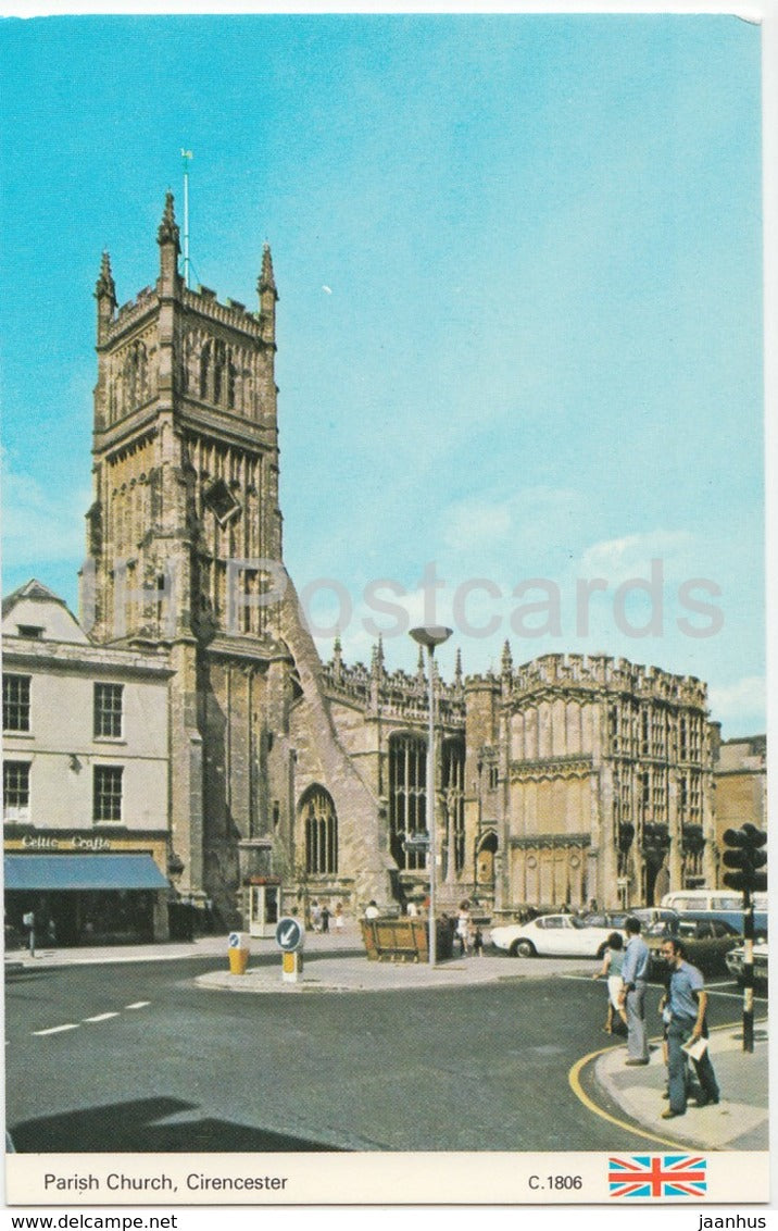 Cirencester - Parish Church - C. 1806 - 1985 - United Kingdom - England - used - JH Postcards