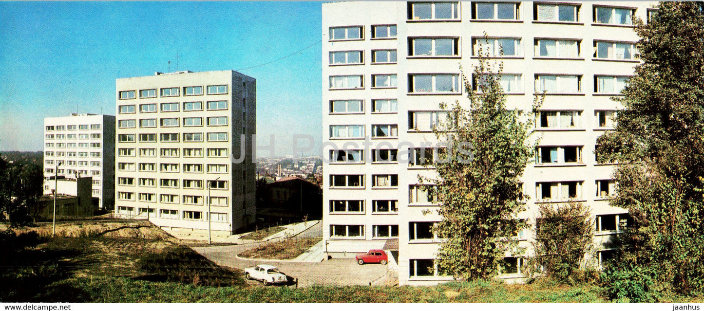 Lviv - Lvov - new buildings along the Zelyenaya street - 1985 - Ukraine USSR - unused - JH Postcards