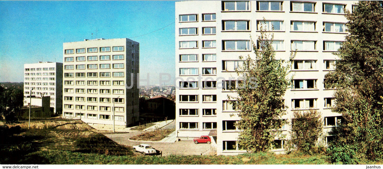 Lviv - Lvov - new buildings along the Zelyenaya street - 1985 - Ukraine USSR - unused - JH Postcards