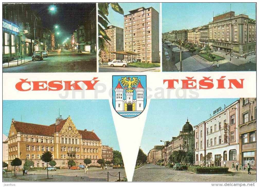 Cesky Tesin - architecture - town views - Czechoslovakia - Czech - used 1983 - JH Postcards