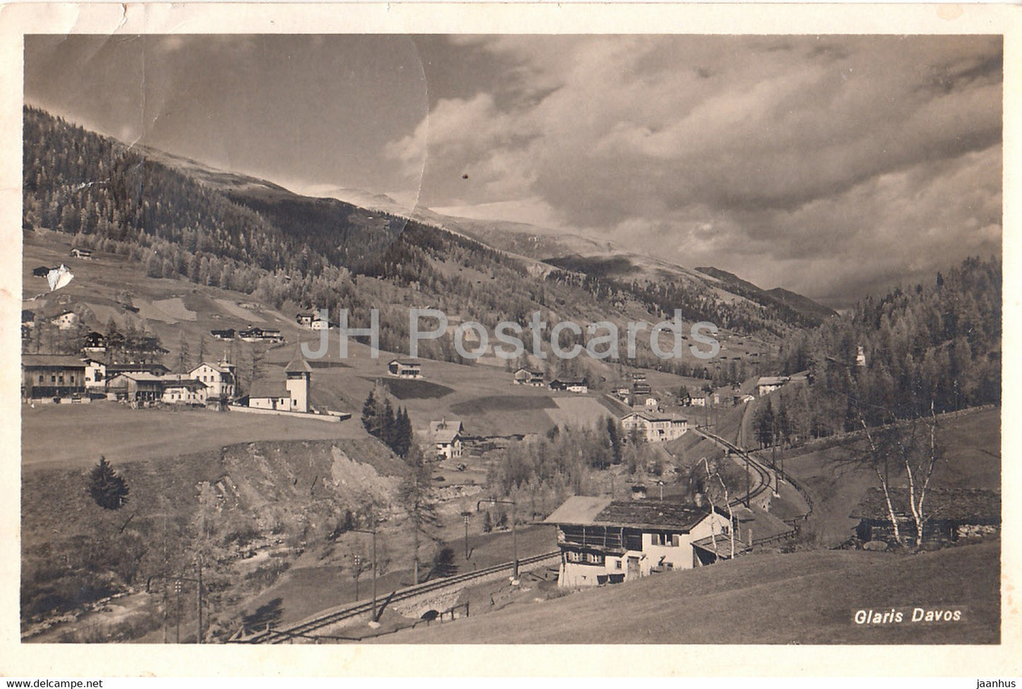 Glaris Davos - 1129 - old postcard -  Switzerland - used - JH Postcards