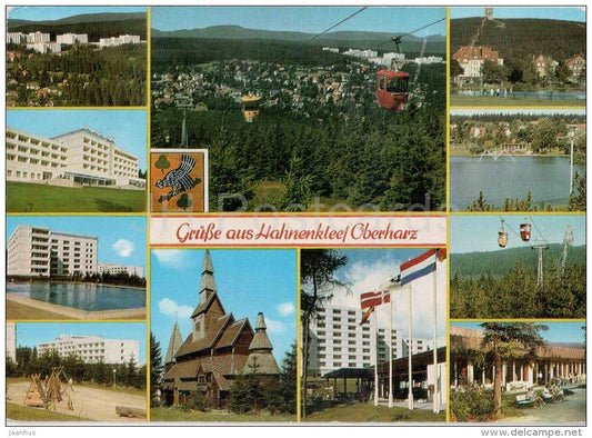 Grüsse aus Hahnenklee im Oberharz - cable car - 3393 - Germany - 1975 gelaufen - JH Postcards