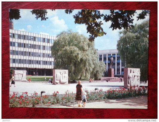 stelas at Janonis square - Kaunas - 1981 - Lithuania - USSR - unused - JH Postcards