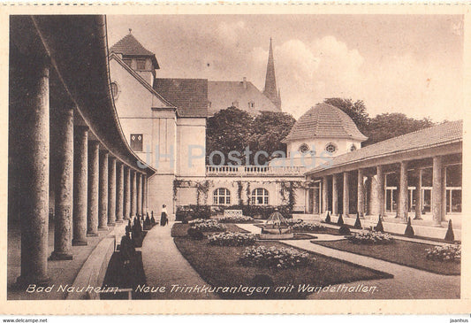 Bad Nauheim - Neue Trinkkuranlagen mit Wandelhallen - 12884 - old postcard - Germany - unused - JH Postcards