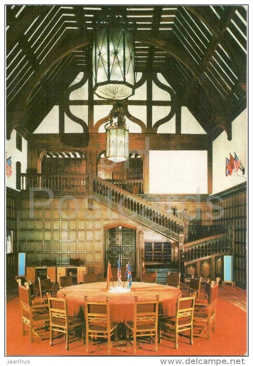 Cecilienhof - Konferenzsaal - conference room - - Germany - 1978 gelaufen - JH Postcards