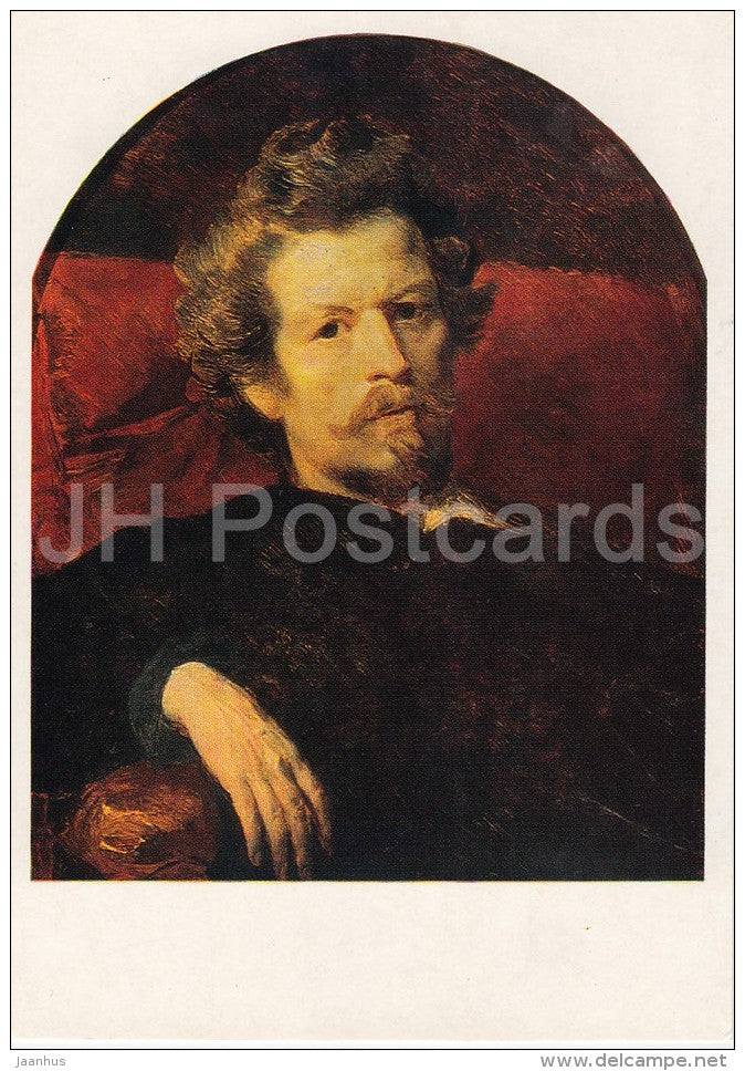 painting by K. Bryullov - Self-Portrait , 1848 - man - Russian art - Russia USSR - 1987 - unused - JH Postcards