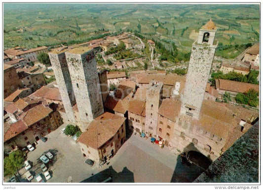 Veduta dalla Torre Grossa - Città di San Gimignano - Siena - Toscana - 6 - Italia - Italy - unused - JH Postcards