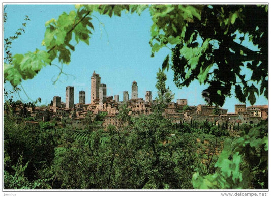 panorama - Città di San Gimignano - Siena - Toscana - 162 - Italia - Italy - unused - JH Postcards