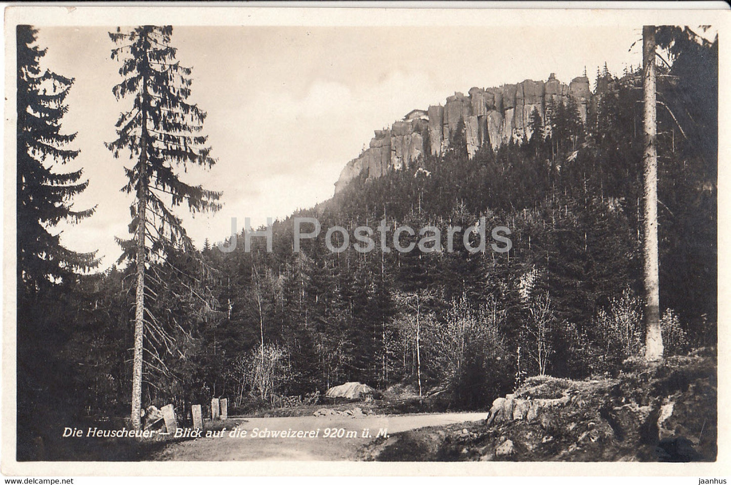 Die Heuscheuer - Blick auf die Schweizerei 920 m - old postcard - Poland - unused - JH Postcards