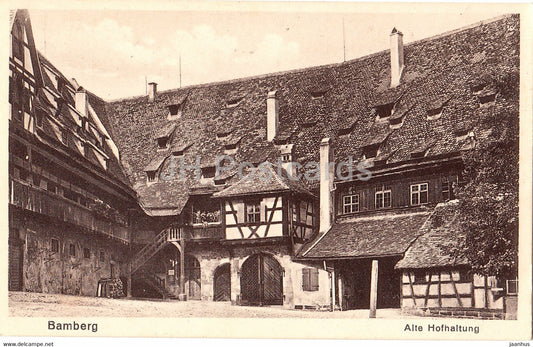 Bamberg - Alte Hofhaltung - old postcard - Germany - unused - JH Postcards