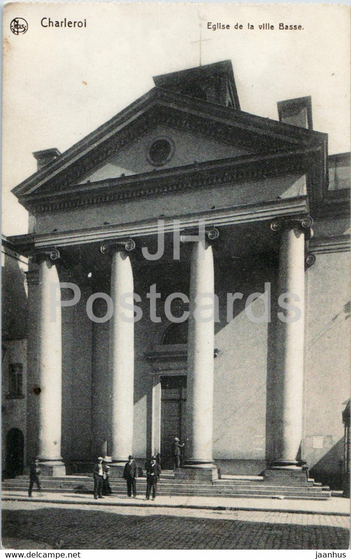 Charleroi - Eglise de la ville Basse - church - old postcard - Belgium - unused - JH Postcards