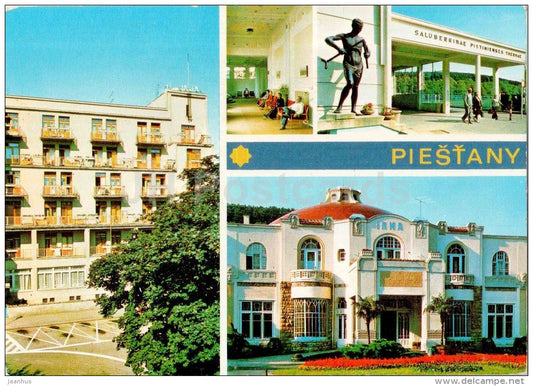 Pieštany - Spa house Jalta - Irma Health Spa with interior - Czechoslovakia - Slovakia - unused - JH Postcards