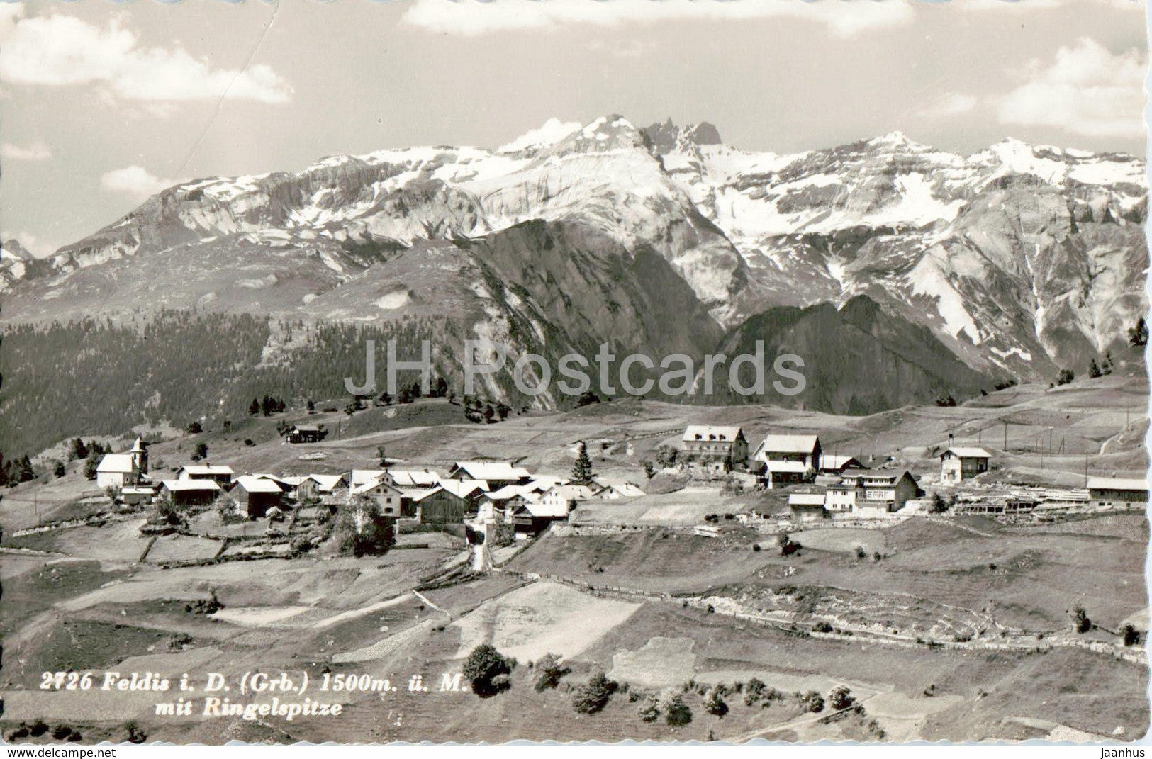 Feldis i d  1500 m - Ringelspitze - 2726 - 1967 - Switzerland - used - JH Postcards