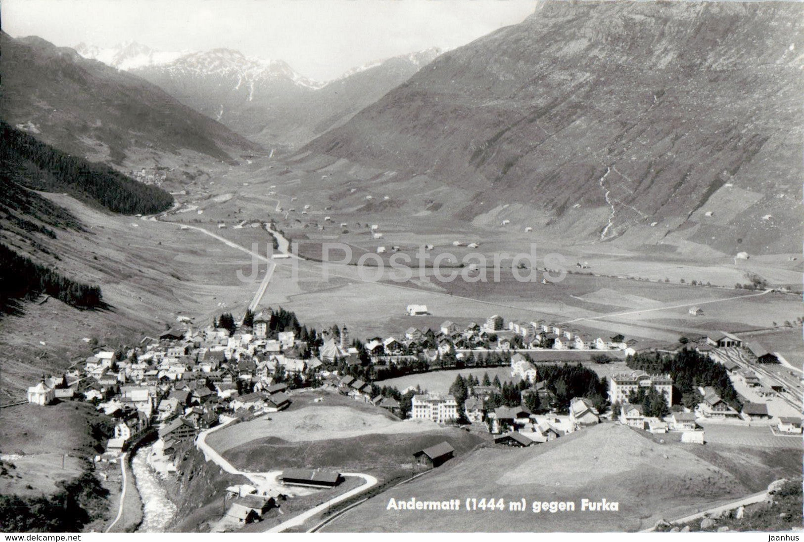 Andermatt 1444 m gegen Furka - 4673 - old postcard - Switzerland - unused - JH Postcards