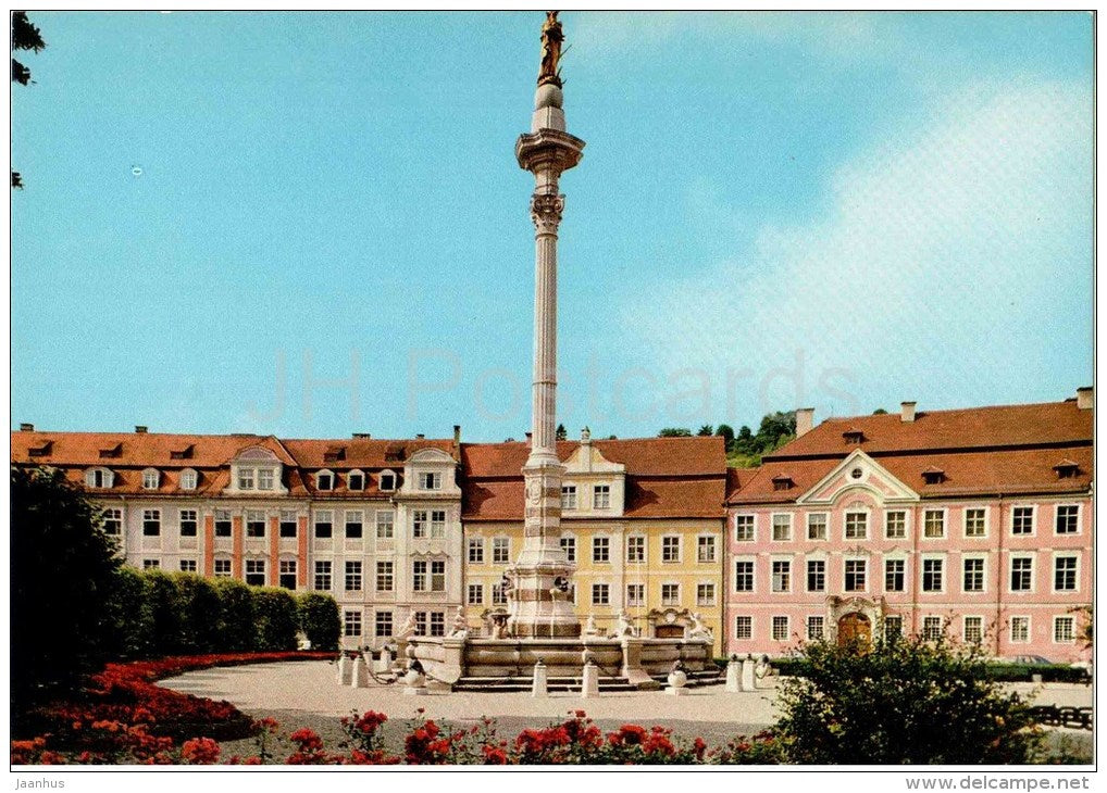 Eichstätt - Residenzplatz , Amtsgericht und Mariensäule - Germany - ungelaufen - JH Postcards