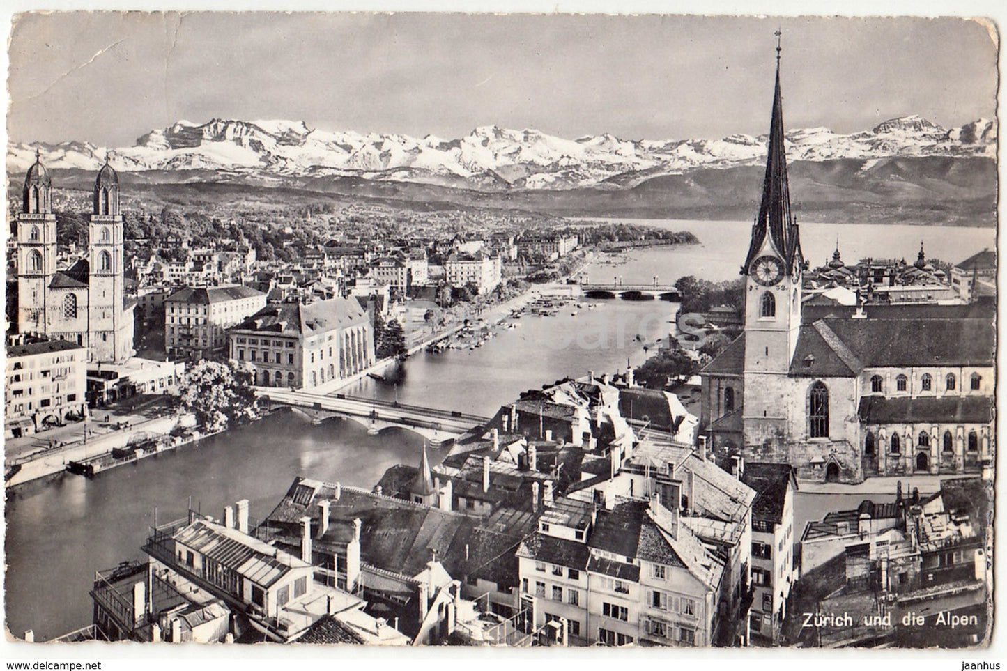 Zurich und die Alpen - 5129 - Switzerland - old postcard - unused - JH Postcards