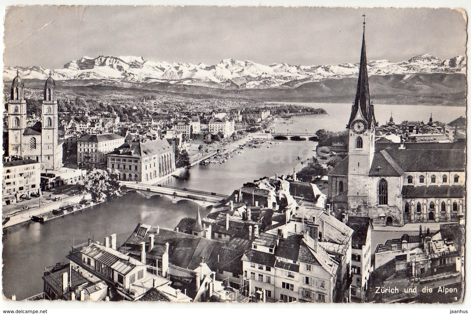 Zurich und die Alpen - 5129 - Switzerland - old postcard - unused - JH Postcards