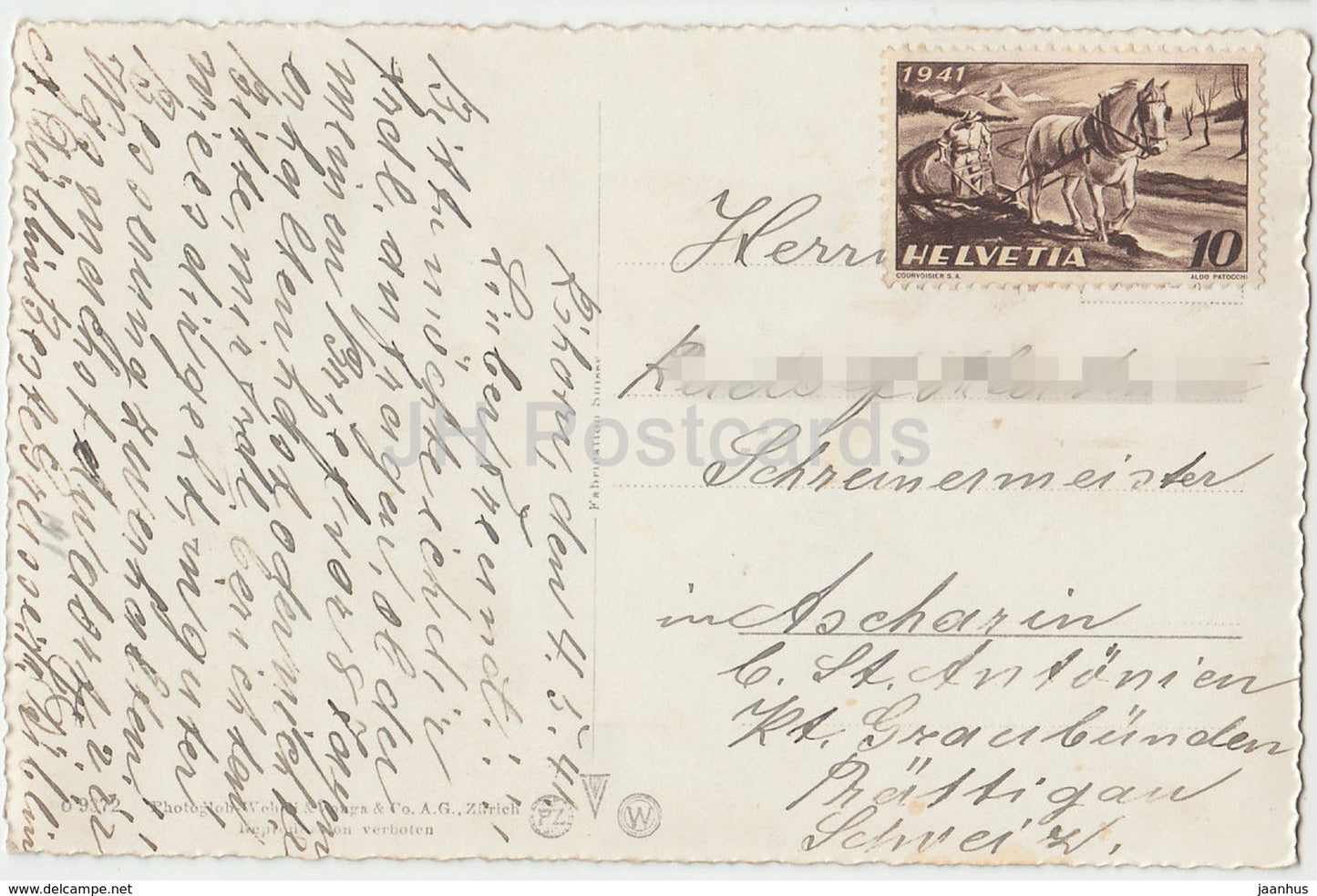 Romanshorn - Park-Anlagen - Switzerland - 1941 - used